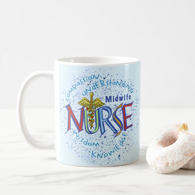 Mug Infirmière de la Midwoman Motto (Avec donut)