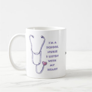 Mug Infirmière de l'école de coeur Stethoscope
