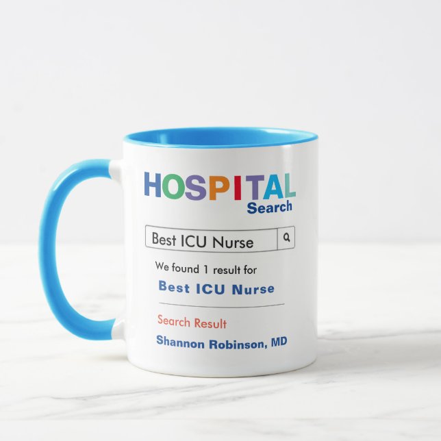 Mug Infirmière de l'ICU de Funny Custom Hospital (Gauche)