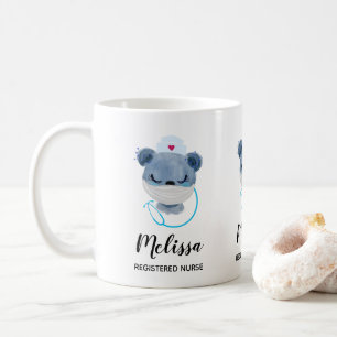 Mug Infirmière de l'ours mignonne portant un Masque Mé