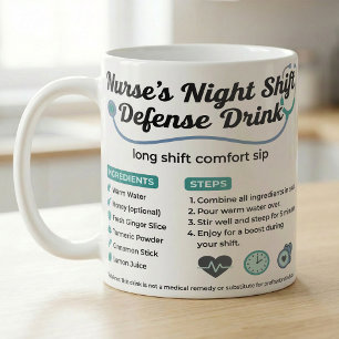 Mug Infirmière de nuit, recette de confort pour l'équi