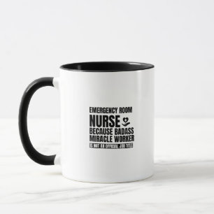 Mug Infirmière de salle d'urgence parce que travailleu