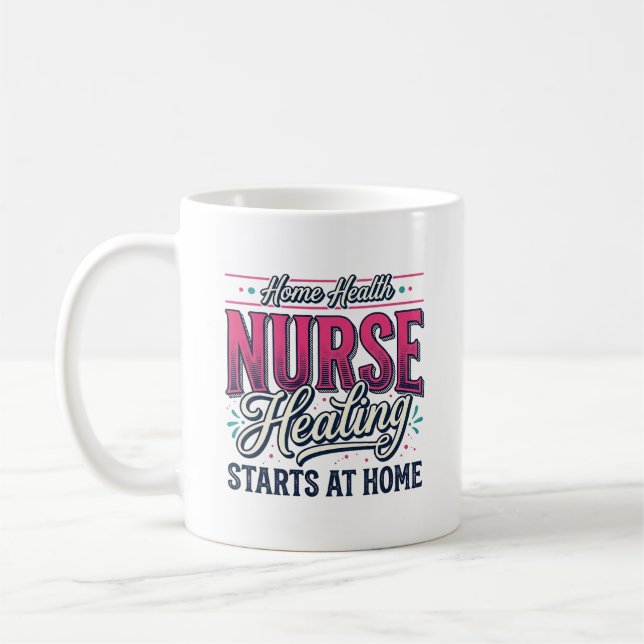 Mug Infirmière de santé à domicile Le rétablissement c (Gauche)