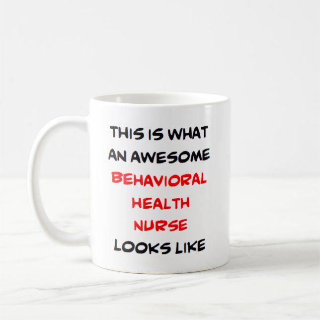 Mug infirmière de santé comportementale, génial (Gauche)