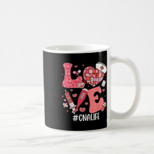 Mug Infirmière de vie d'amour Cna Vie Disco Cœur Semai