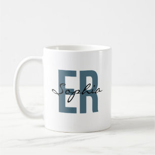 Mug Infirmière des urgences - Nom personnalisé - Typog