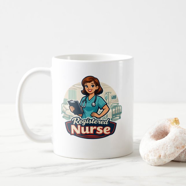 Mug Infirmière diplômée (Avec donut)