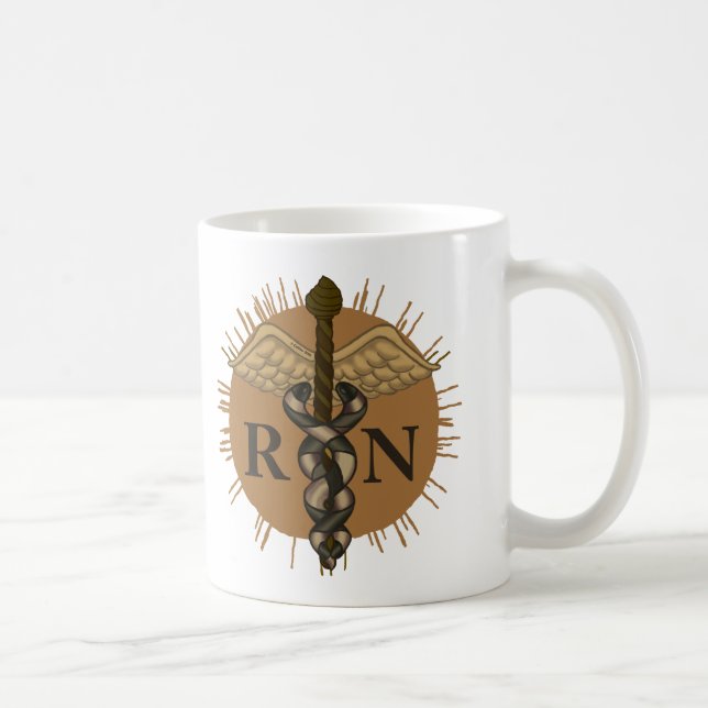 Mug Infirmière diplômée Caducée (Droite)