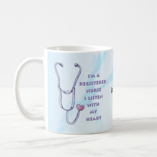 Mug Infirmière diplômée du cœur (Gauche)