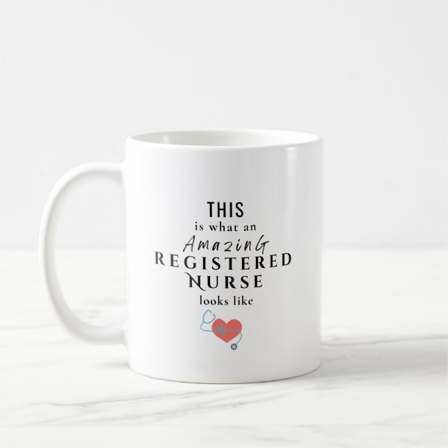 Mug Infirmière Diplômée Incroyable Personnalisé (Gauche)