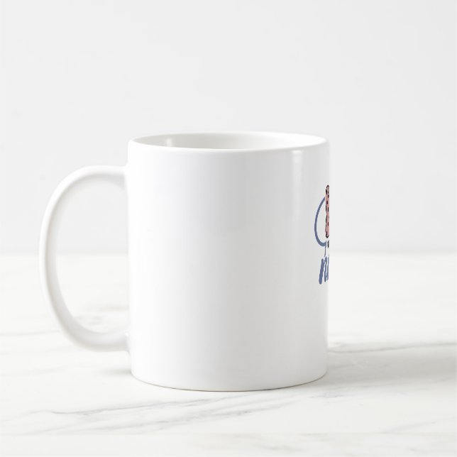 Mug Infirmière diplômée Stéthoscope à ruban Graphique  (Gauche)
