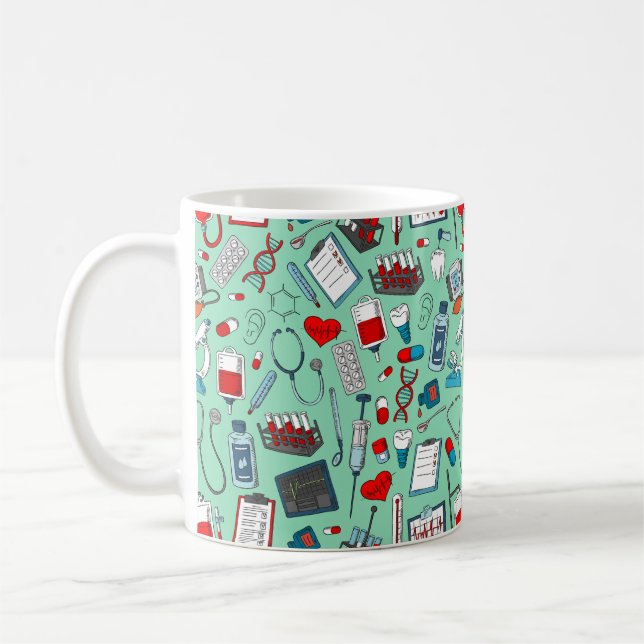 Mug Infirmière, Docteur, Thème professionnel Médicale (Gauche)