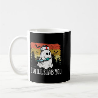 Mug Infirmière drôle d'Halloween rétro fantôme Rn Stab