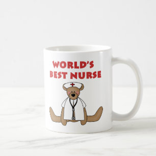 Mug Infirmière du monde d'ours la meilleure