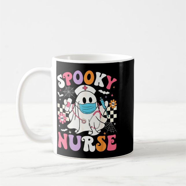 Mug Infirmière effrayante Halloween Fantôme Mignonne G (Gauche)