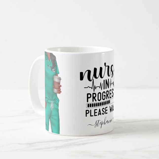 Mug Infirmière en cours Personnalisée (Devant gauche)