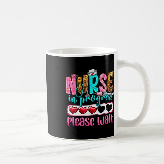 Mug Infirmière En Cours S'Il Vous Plaît Attendre École (Droite)