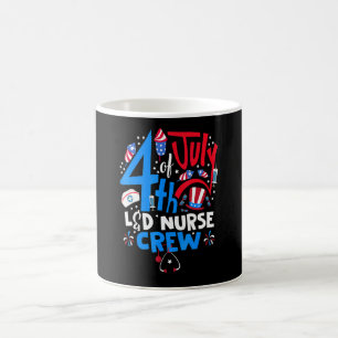 Mug Infirmière en salle d'accouchement du 4 juillet Cr