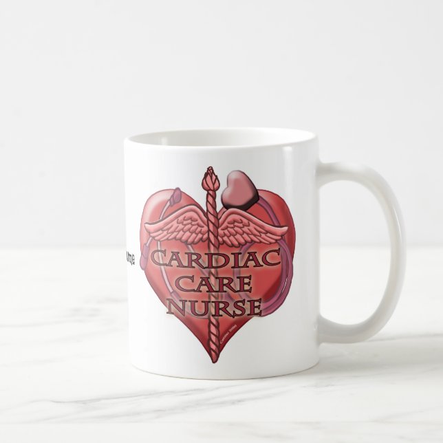 Mug Infirmière en soins cardiaques Caducée (Droite)