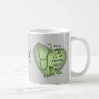 Mug Infirmière en soins cardiaques Green Heart