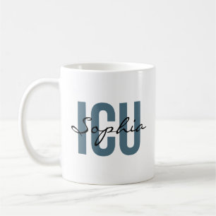 Mug Infirmière en soins intensifs - Nom personnalisé -