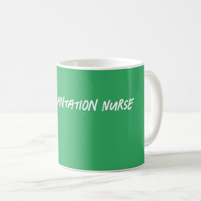 Mug Infirmière en transplantation verte (Devant droit)