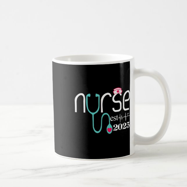 Mug Infirmière Est 2025 Rn Infirmière Gradua (Droite)