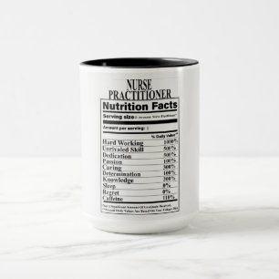 Mug Infirmière et praticienne Valeur nutritionnelle