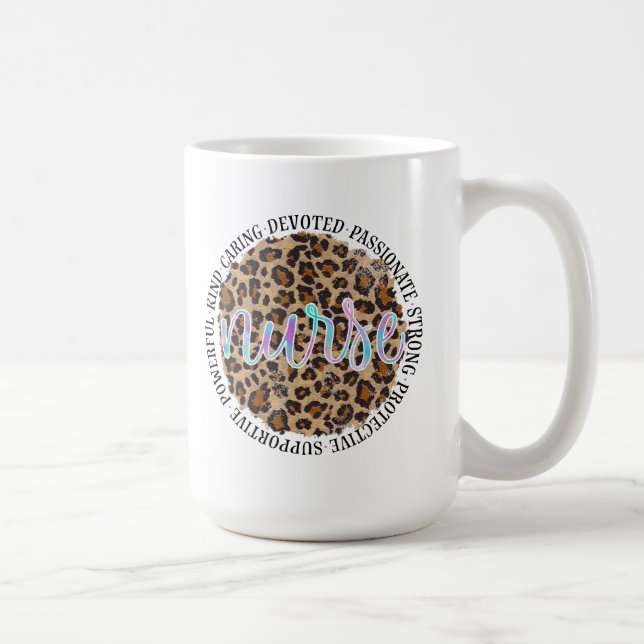 Mug "Infirmière" et traits inspirants - Empreinte de l (Droite)