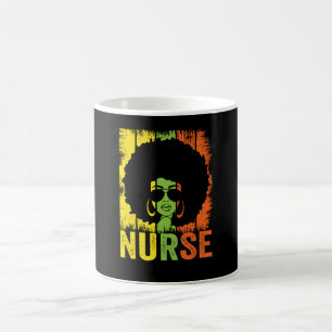 Mug Infirmière femme noire Afro Mélanine Vintage Histo