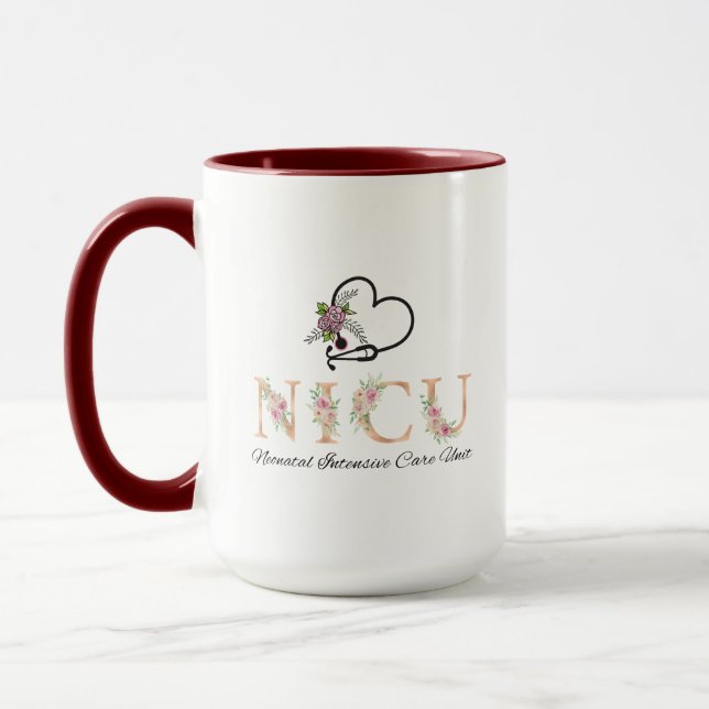 Mug Infirmière Floral NICU (Gauche)