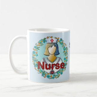 Mug Infirmière florale cool 