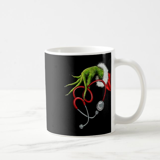 Mug Infirmière Funny Joyeux Noël Stethoscope Infirmièr (Droite)