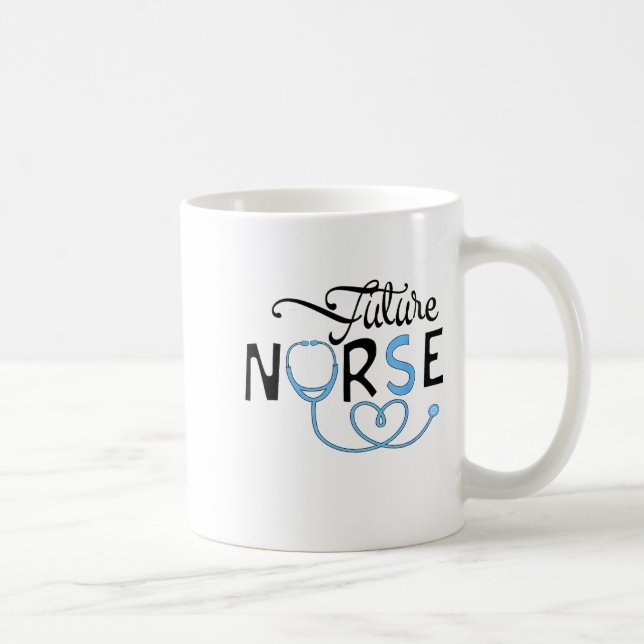 Mug Infirmière future drôle Étudiante en école d'infir (Droite)