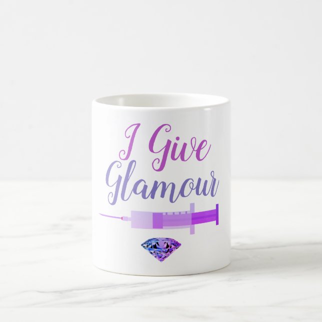 Mug Infirmière glamour abattu mignon rose pourpre (Centre)
