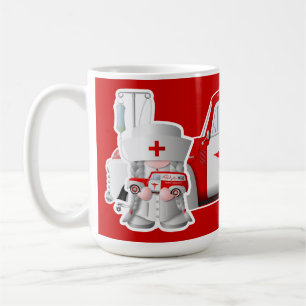 Mug Infirmière Gnome avec Petit Camion d'Infirmière Ro