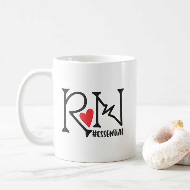 Mug Infirmière inscrite à la RN Personnel essentiel (Avec donut)