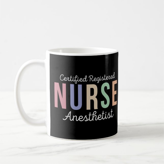 Mug Infirmière inscrite certifiée Anesthetist CRNA (Gauche)
