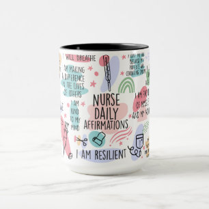 Mug Infirmière inspirante Affirmations quotidiennes