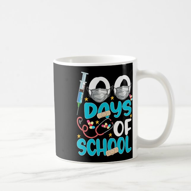 Mug Infirmière Joyeux 100 Jours De Célébration De L'Éc (Droite)