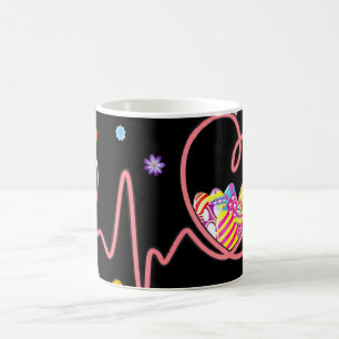 Mug Infirmière lapin stéthoscope Pâques oeufs lapin he