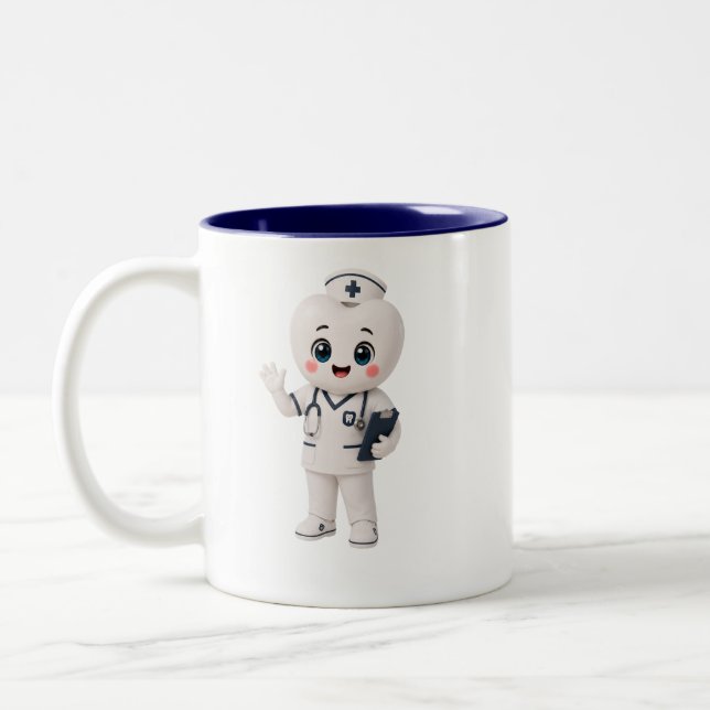 Mug Infirmière Mignonne Kawaii | Cadeau Infirmière (Gauche)