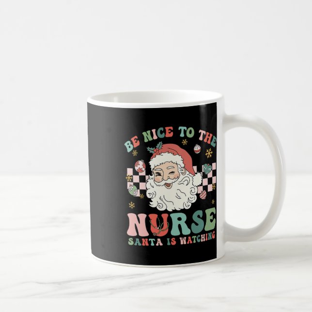 Mug Infirmière Noël Soyez Gentil À L'Infirmière Père N (Droite)
