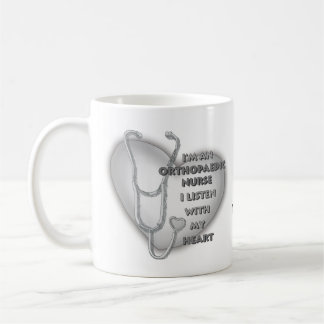 Mug Infirmière orthopédique à cœur gris