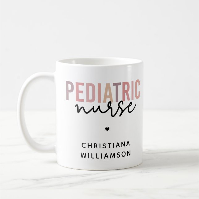 Mug Infirmière pédiatrique sur mesure PEDS Infirmière  (Gauche)