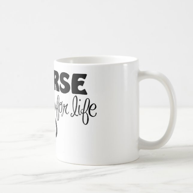 Mug Infirmière pendant la vie (Droite)