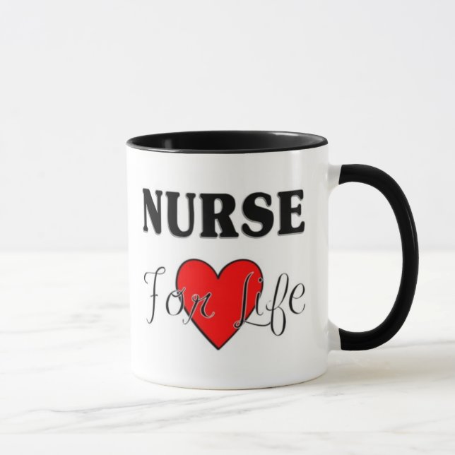 Mug Infirmière pendant la vie (Droite)