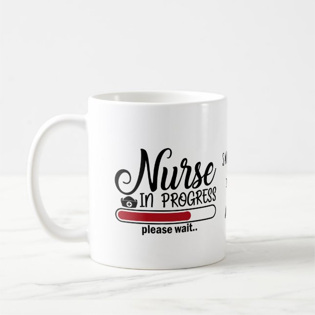 Mug Infirmière personnalisée en cours École de soins i (Gauche)