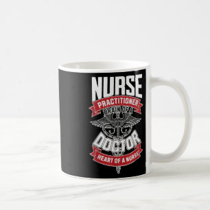Mug Infirmière Praticien - Cerveau D'Un Médecin, Coeur