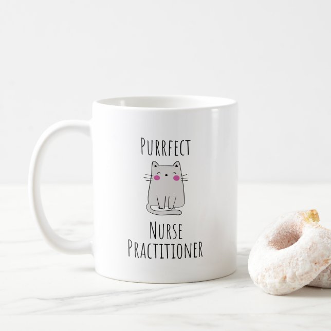 Mug Infirmière Praticien NP Diplôme étudiant (Avec donut)